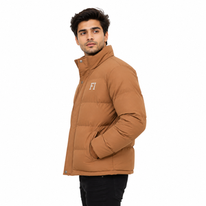 Vestes matelassées en velours côtelé pour hommes – Veste d'hiver matelassée à col montant et fermeture éclair intégrale – Vêtements d'extérieur décontractés – Logo personnalisé – Fabricant OEM - Product Image 4
