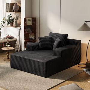 Divano Letto Reclinabile Moderno da 64,96 Pollici con Seduta Profonda, Extra Large, Rivestito in Velluto a Coste, per un Sonno Confortevole all'Interno - Product Image 2