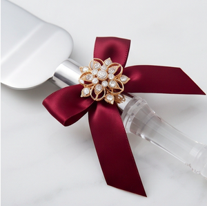 Spatule et couteau à gâteau en métal avec poignées en acrylique cristallin, outils de service pour cérémonies et mariages - Product Image 2