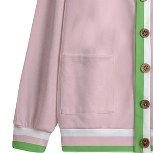 Latest Custom Logos Design On Unisex Cardigans Sweaters Embroidered Letters For Sorority & Fraternity & Colleges & Universities - Product Image 4