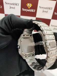 Factory Price Luxury VVS Moissanite Diamond Automatic Movement Luxury <b>Watch</b> Glass Stainless Steel Band <b>for</b> Men In India - Product Image 6