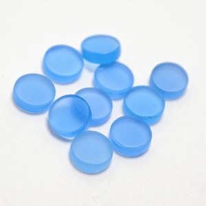 บลูแคลซิโดนี รูปทรงกลมแบน แบบเจียระไนทรงเหรียญ พลอยเม็ดเดี่ยว - Product Image 3