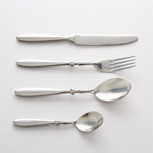Juego de Cubiertos de Acero Inoxidable Ecológico de Diseño Moderno y Lujoso, Pulido a Espejo, Plateado, para Hotel, Restaurante, Hogar, Fiesta, Venta al por Mayor - Product Image 3
