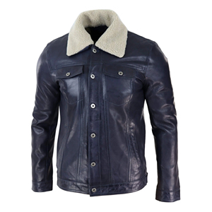 Top Quality <b>Mens</b> Leather <b>Fur</b> <b>Jacket</b> Fashion Warm Coat Durable Leather Winter Wear Custom Logo Supplier Export Quality - Product Image 4