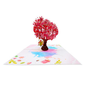 Top Trending Lovebirds 3D Pop Card Hecho a mano Corte láser Diseño personalizado Artesanías de papel de Vietnam Regalos y artesanías populares - Product Image 2