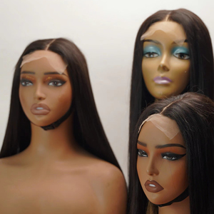 Perruque la plus vendue en cheveux humains, avec closure en dentelle au milieu, lisse comme des baguettes, cheveux naturels pour femmes, style doux, cheveux bruts, couleur du fournisseur - Product Image 3