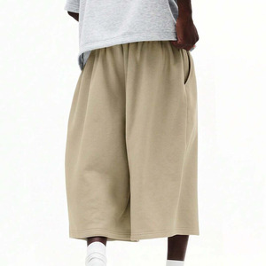 Pantalones Cortos Bermuda de Algodón de Color Sólido para Hombre, de Alta Calidad, con Bolsillos, Cintura Elástica, Estilo Casual, Corte Medio, Venta al Por Mayor - Product Image 1