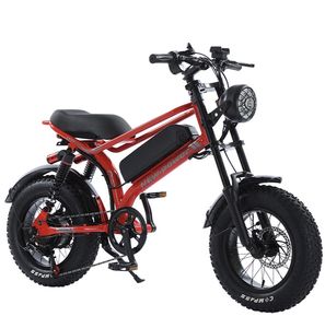 Bicicleta Eléctrica de Montaña Estilo Vintage con Neumáticos de Nieve Mini de 16*4 Pulgadas para Estudiantes, Batería de Litio, 7 Velocidades, Doble Suspensión, Frenos de Disco Impermeables - Product Image 5