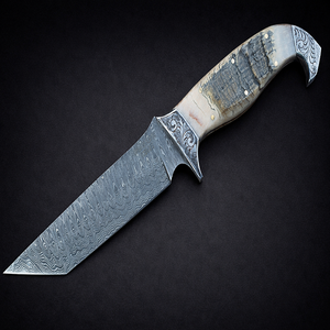 มีดล่าสัตว์ทำมือระดับพรีเมียมพร้อมโลโก้สั่งทำพิเศษ – ใบมีดเหล็กคาร์บอนสูง |   ผู้ผลิตมีด OEM ประเทศปากีสถาน - Product Image 1