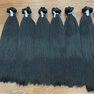 Extensions de cheveux naturels lisses les plus vendues, trame solide, texture douce et lisse, cheveux bruts doublement étirés, en stock en grande quantité - Product Image 1