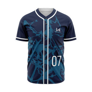 เสื้อเบสบอลซอฟต์บอลผู้ชายสั่งทำพิเศษ แห้งเร็ว ระบายอากาศได้ดี ป้องกันแบคทีเรีย เป็นมิตรกับสิ่งแวดล้อม ไซส์ใหญ่ แขนสั้น สกรีนลายตามสั่ง - Product Image 1