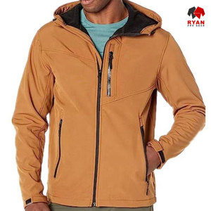 แจ็คเก็ตซอฟต์เชลล์แบบสั่งทำพิเศษสำหรับผู้ชาย ยี่ห้อ Ryan Pro Gear พร้อมซิปปิดและบริการพิมพ์โลโก้ตามแบบ - Product Image 1