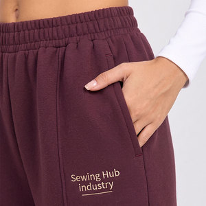 Premium <b>Women's</b> French Terry <b>Baggy</b> Sweatpants For <b>Women</b> Wide Leg Joggers Casual Lounge Pants For <b>Women</b> With Customized Logo - Product Image 3