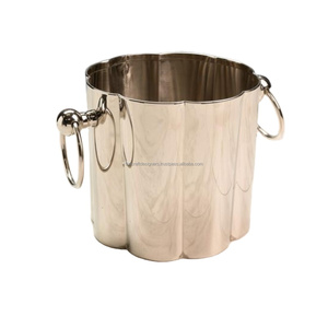 Enfriador de vino de Metal plateado de primera calidad, accesorios para tinas de bebidas, Enfriador de champán único y cubo de hielo para cerveza, los mejores precios - Product Image 4