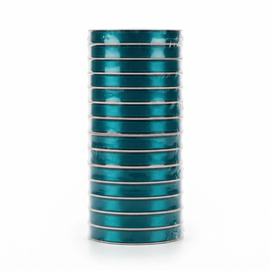 6mm Teal Dark Turquoise Single Face Satin <b>Ribbon</b> Wholesale 20 Rolls x 8 Meter for Beach <b>Weddings</b> Favor Tags Coastal Crafts Bulk - Product Image 3