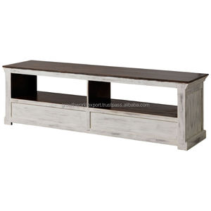 Mueble de TV Multifuncional de Madera Maciza de Estilo Europeo de Lujo a Precio Accesible 2026, Mueble de Madera de Mango con 4 Cajones para Sala de Estar - Product Image 3