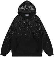 Sweat à capuche oversize en molleton pour homme, design personnalisé, effet délavé, poches, coupe classique, couleur marron, 100% coton, idéal pour l'hiver