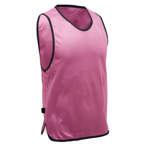 Pink Mesh Sleeveless Sports Vest Unisex V-Neck Breathable Regular Fit Adult All Seasons <b>Jersey</b> - Product Image 2