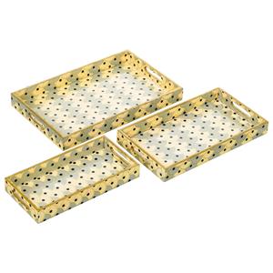 Rectangular Large Size Wooden Tray Vintage Design Table Ware Food Serving Platters in Reasonable Decorative Enamel Display Tray - Product Image 1