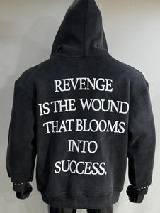 เสื้อฮู้ดดี้ทรงครอป ผ้าฝ้ายเฟรนช์เทอร์รี่ 100% ลายเรียบ ทรงหลวม ซิปหน้า ล้างสีแบบแอซิดวอช ปักโลโก้แบบพิเศษ - Product Image 6