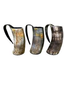 Corne à boire en buffle durable et longue durée, style Viking, type Tankard, pour café, hydromel, ou comme tasse médiévale avec poignée - Product Image 5
