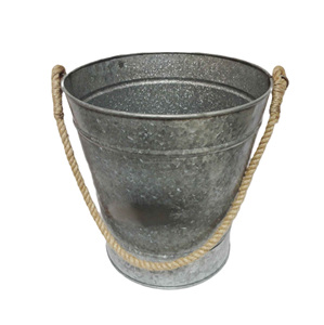 Seau en métal galvanisé de haute qualité avec motif de poignée utilisation de l'eau jardin décoratif-Qualité d'exportation directe Fabricant indien - Product Image 1