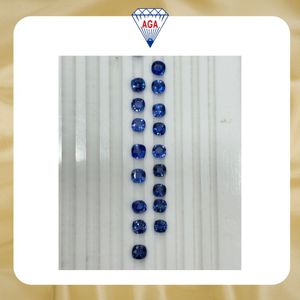 Saphir bleu naturel taille coussin 4 à 5 mm, pierres précieuses calibrées, qualité supérieure, intérieur propre, chauffé, Sri Lanka, grade AAAA - Product Image 6