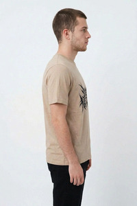 T-shirt pour homme en coton peigné 100 % écologique, unisexe, vente directe d'usine, impression personnalisée sérigraphiée. - Product Image 3