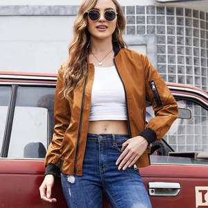Soft <b>Shell</b> Bomber Jacket Wholesale for Women Premium Casual Lightweight Jacket Manufacturer for Women - Product Image 2