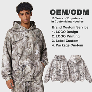เสื้อฮู้ดลายพรางพิมพ์ลายตามสั่ง ระบายอากาศ กันลม กันน้ำ ผ้าไมโครฟลีซเนื้อนุ่ม ใส่ได้ทั้งชายและหญิง สไตล์สตรีทแวร์สำหรับฤดูใบไม้ร่วง - Product Image 1
