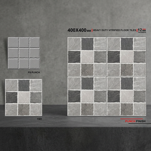 Prix de gros direct d'usine Carreaux de pavé de stationnement de voiture extérieur numérique en porcelaine robuste 40x40cm 400x400mm Revêtement de sol vitré - Product Image 6
