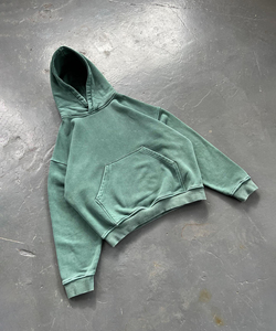 Sweat-shirts à capuche pour hommes en molleton français surdimensionné, personnalisés, de grande taille, 500 g/m², effet délavé, vintage, unis - Product Image 2