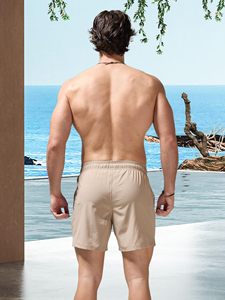 <b>Mens</b> Swim Shorts with Compression Liner 2 in 1 Solid Beach Swimming <b>Trunks</b> Breathable Quick Dry Swim Shorts with Zipper Pockets - Product Image 3