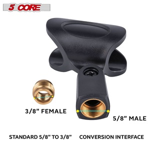 ที่ยึดไมโครโฟนแบบ 5 แกน 6 ชิ้น พร้อมอะแดปเตอร์สกรู 5/8 ถึง 3/8 นิ้ว - Product Image 6