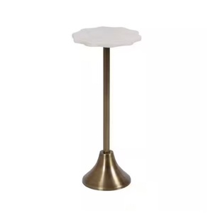 Wholesale Hammered Brass Metal Tray <b>Side</b> <b>Table</b> Antique <b>Gold</b> Trumpet Base End <b>Table</b> - Product Image 6