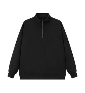Sudadera de algodón al por mayor con media cremallera y cuello alto para surtidos de ropa urbana masculina - Product Image 3