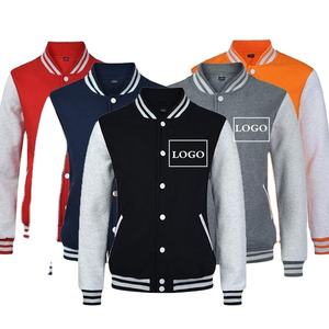 เสื้อแจ็กเก็ตขนสัตว์ของผู้ชายเสื้อแจ็กเก็ตเบสบอลปักลายตัวอักษรเสื้อโค้ทผ้ามีฮู้ดคอปกน้ำหนักเบาสำหรับฤดูหนาว - Product Image 1