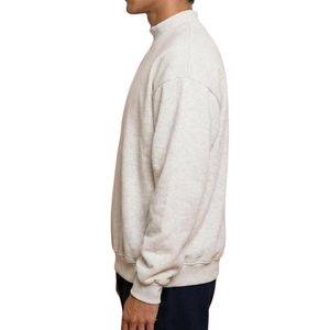 Men's Relaxed Mock Neck Sweatshirt Custom Loose Fit Solid Pullover <b>Long</b> <b>Sleeve</b> Casual High Collar <b>Top</b> - Product Image 3