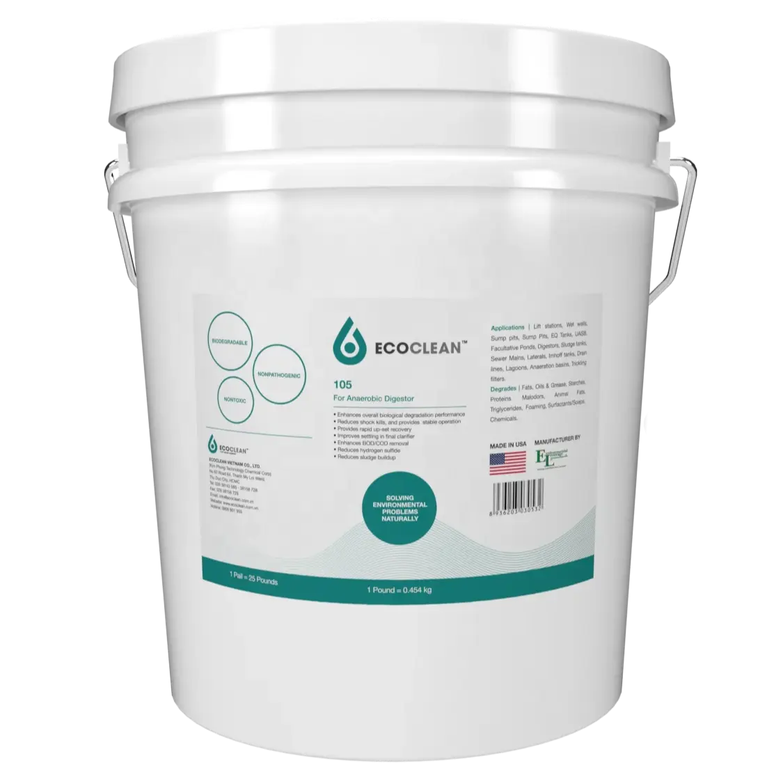 एनाएरोबिक डाइजेस्टर ऑग्मेंटेशन के लिए OEM अनुकूलित सेवा औद्योगिक अपशिष्ट जल उपचार प्रोबायोटिक्स इकोक्लीन 105