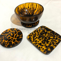 Dessous de verre en résine motif tortue ambre tourbillon Design moderne gaufrage pour la décoration de table de fête Vaisselle élégante en relief