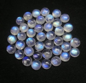 Piedra de Luna Arcoíris de Calidad, Cabujón Redondo de Alta Calidad, Piedras Preciosas Naturales Sueltas al por Mayor para la Fabricación de Joyas - Product Image 1
