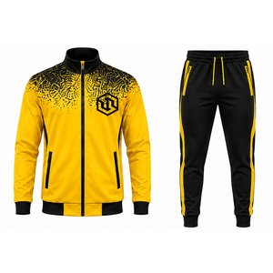 Ensemble de survêtement de sport de luxe pour homme |   Veste de sport tendance, pantalon de jogging |   Hiver 100% polyester léger à séchage rapide - Product Image 1