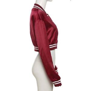 Nouvelle Collection 2026 – Blouson en Satin pour Femme, Style Streetwear Vintage Universitaire, Tissu et Logo Personnalisables, Blousons de Baseball en Satin pour Femme - Product Image 2