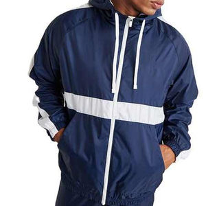 Conjunto deportivo reflectante de nailon con cremallera, resistente al viento, para correr en verano, chaqueta con cremallera y pantalones. - Product Image 2