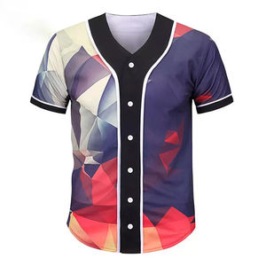Camiseta de Béisbol Personalizada con Transferencia Térmica, Transpirable, Talla Grande, Manga Corta, Uniforme de Equipo OEM, Ropa Deportiva de Fábrica - Product Image 1