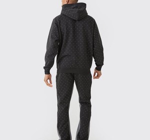Chándal con Capucha para Hombre, Personalizado con Pedrería, Diseño OEM, 2 en 1, Transpirable, 100% Poliéster, Informal, Económico, para Invierno - Product Image 2
