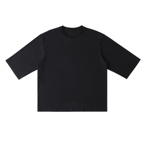 เสื้อยืดผู้ชายผ้าฝ้าย 100% คุณภาพสูง สไตล์ลำลองสำหรับฤดูร้อน คอกลม ทรงหลวม สีพื้น เสื้อยืดผู้ชาย - Product Image 5