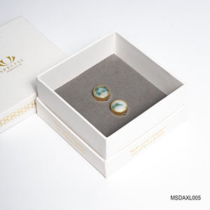 Mancuernillas de Jadeíta Feng Shui de Alta Gama con Baño de Oro de 18K (MSDAXL005) de la Colección Tinh Vu. - Product Image 2