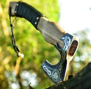 ขวานตีเหล็กหลอมด้วยมือ STEEL CRAFT INTERNATIONAL ทำจากเหล็กคาร์บอน ด้ามไม้แอช ขนาด 16 นิ้ว แบบฟูลแทง สำหรับงาน DIY เกรด ODM 1 - Product Image 2