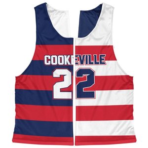 Maillot de basket-ball réversible personnalisé sublimé, sans manches, en maille, uniforme d'équipe, couleur unie, réversible, pour hommes, lacrosse - Product Image 1